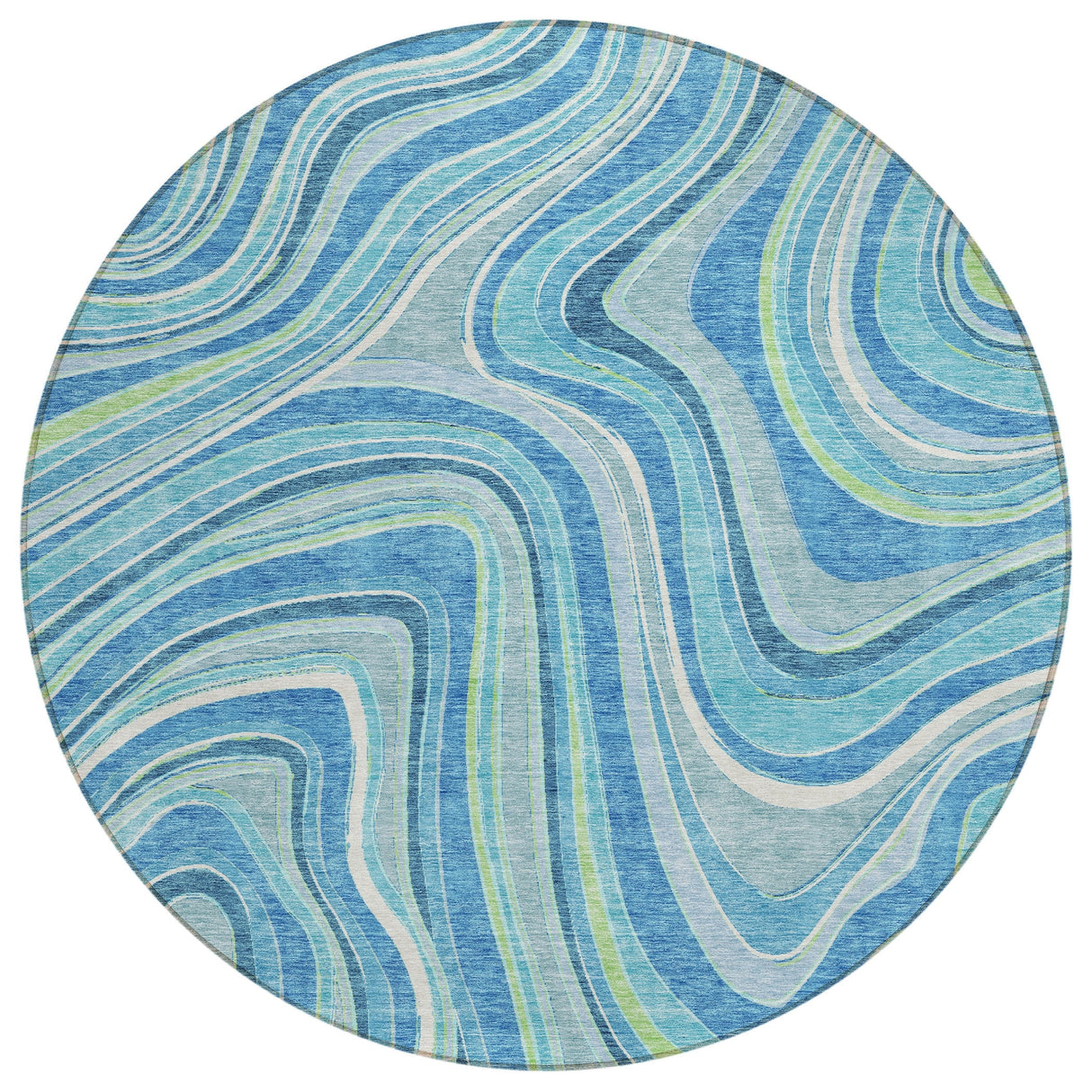 Machine Washable Indoor/ Outdoor Chantille Contemporary Abstract Rug