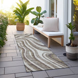 Machine Washable Indoor/ Outdoor Chantille Contemporary Abstract Rug