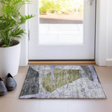 Machine Washable Indoor/ Outdoor Chantille Contemporary Abstract Rug