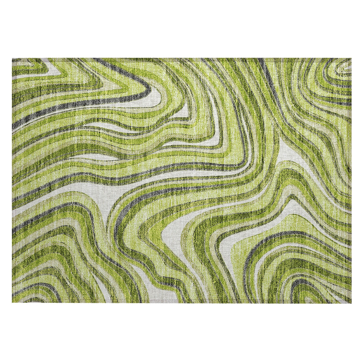 Machine Washable Indoor/ Outdoor Chantille Contemporary Abstract Rug