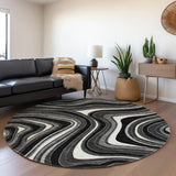 Machine Washable Indoor/ Outdoor Chantille Contemporary Abstract Rug