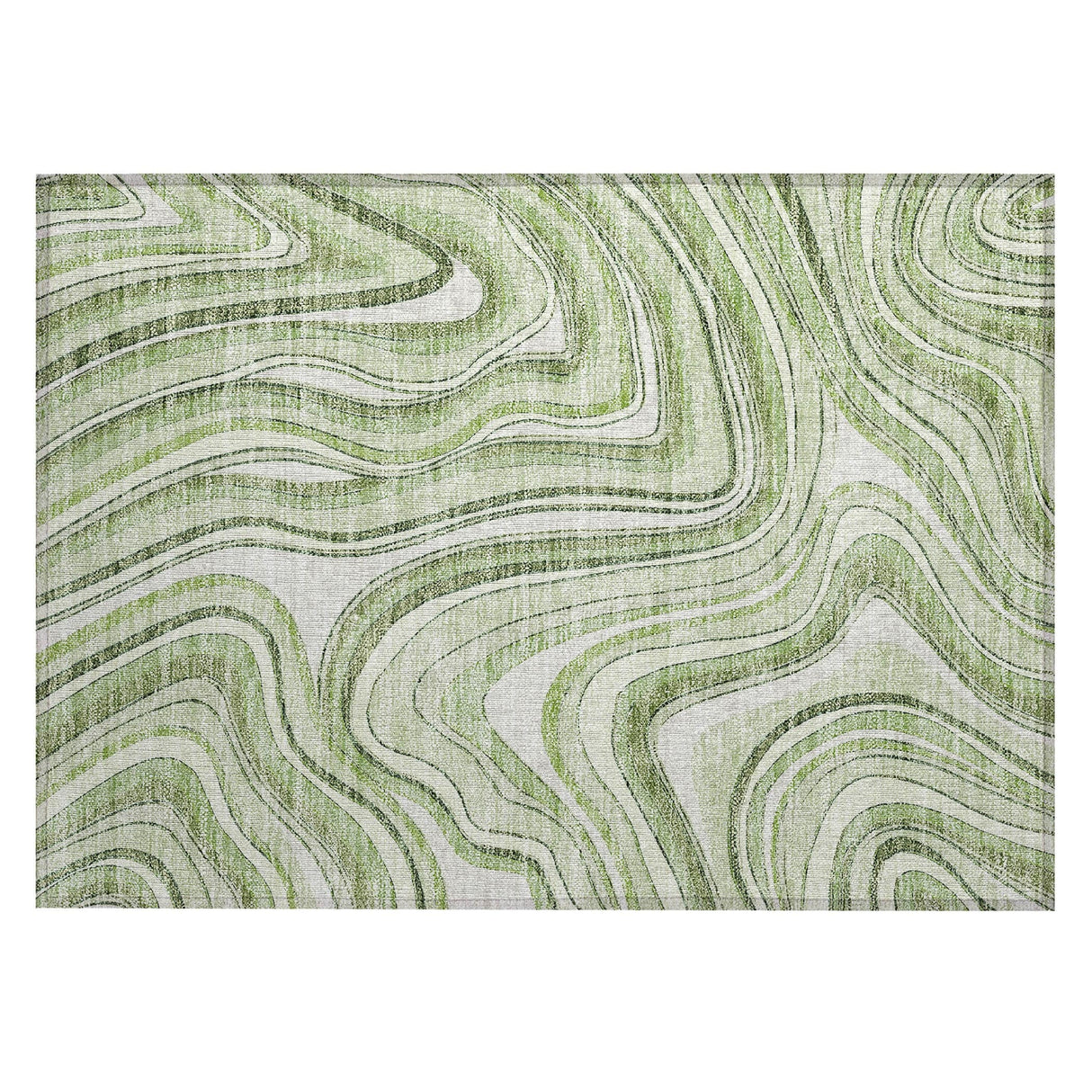 Machine Washable Indoor/ Outdoor Chantille Contemporary Abstract Rug