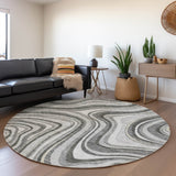 Machine Washable Indoor/ Outdoor Chantille Contemporary Abstract Rug
