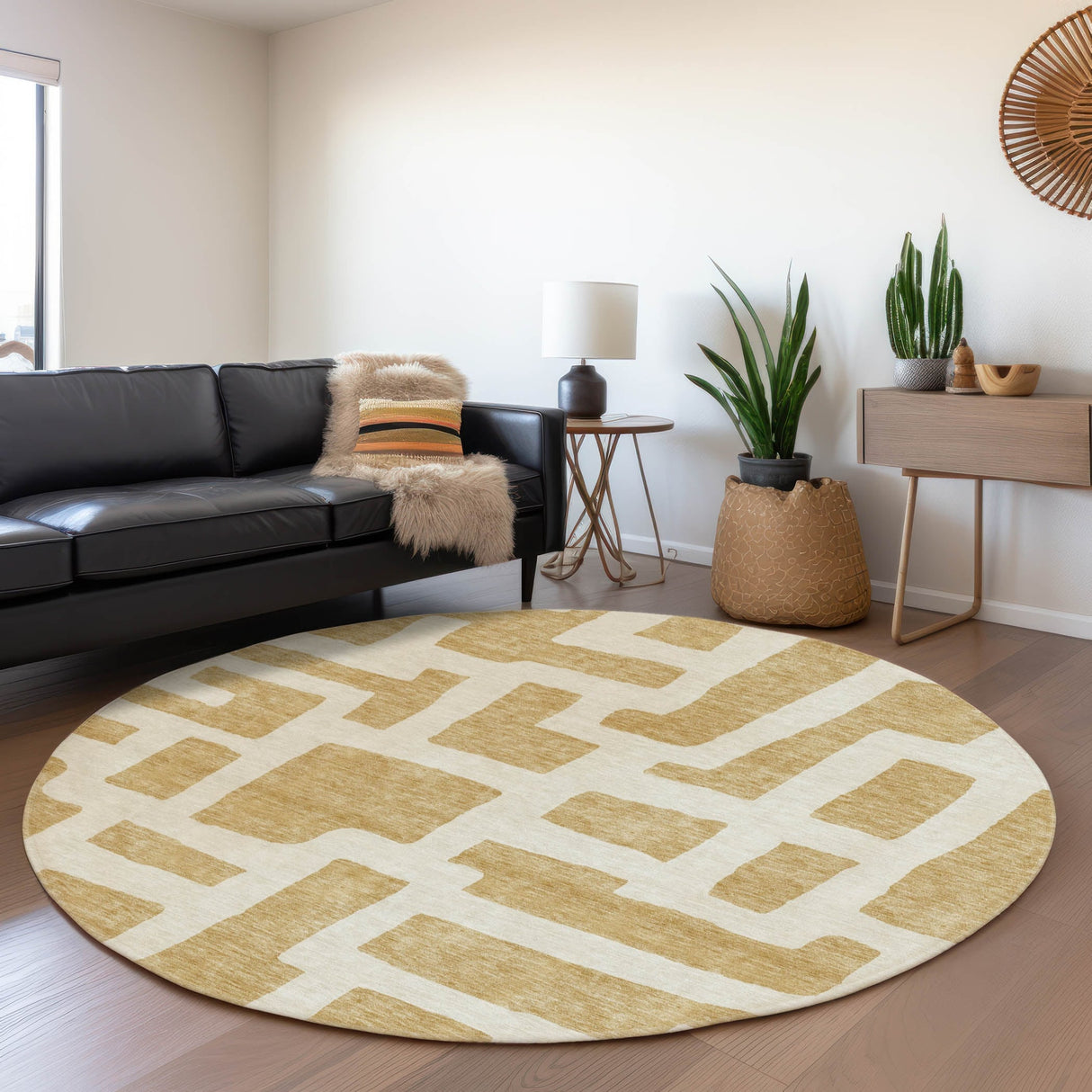 Machine Washable Indoor/ Outdoor Chantille Contemporary Geo Rug