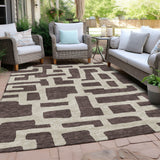 Machine Washable Indoor/ Outdoor Chantille Contemporary Geo Rug