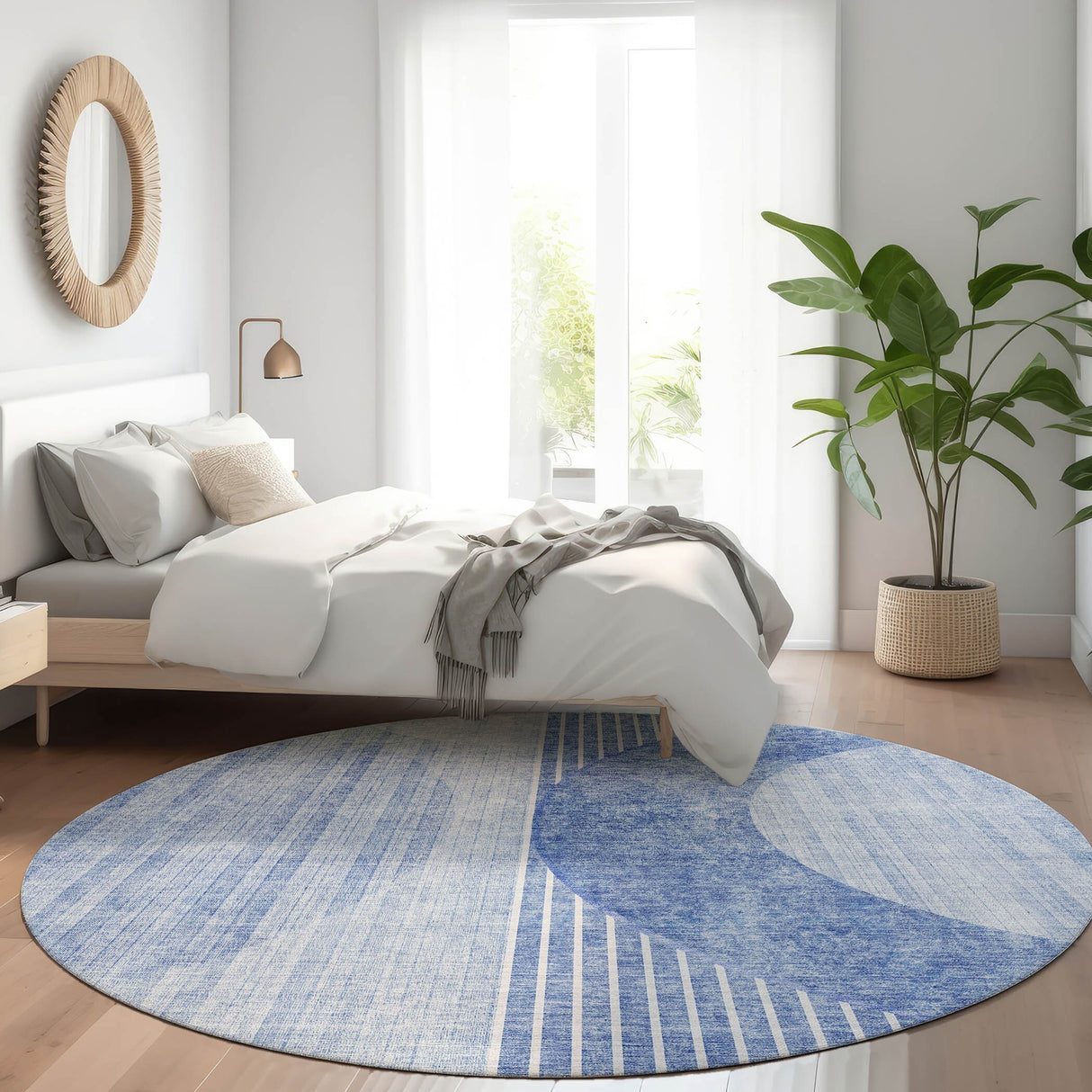 Machine Washable Indoor/ Outdoor Chantille Contemporary Geo Rug