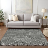 Machine Washable Indoor/ Outdoor Chantille Contemporary Geo Rug