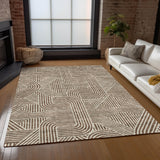 Machine Washable Indoor/ Outdoor Chantille Contemporary Geo Rug