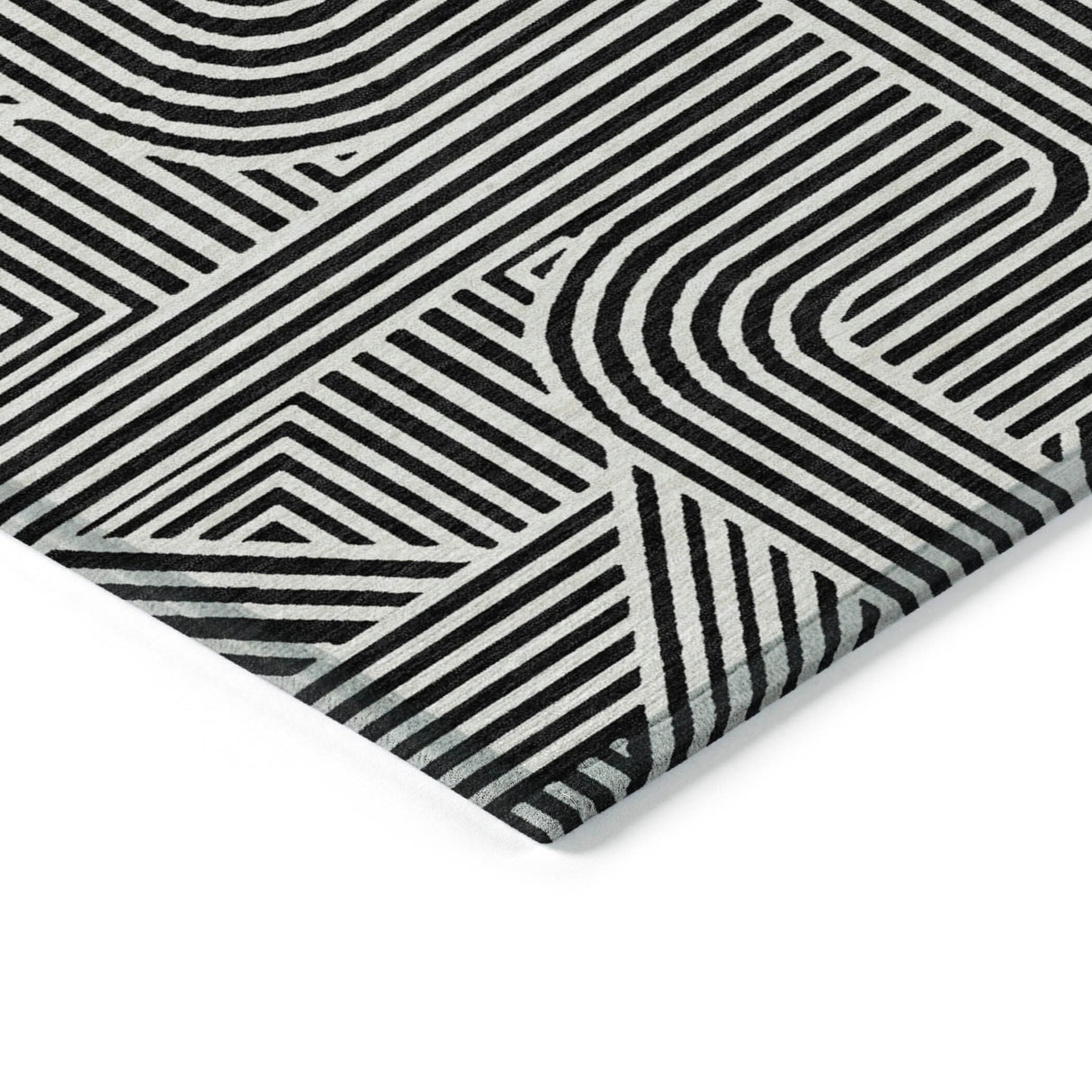 Machine Washable Indoor/ Outdoor Chantille Contemporary Geo Rug