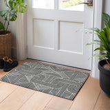 Machine Washable Indoor/ Outdoor Chantille Contemporary Geo Rug