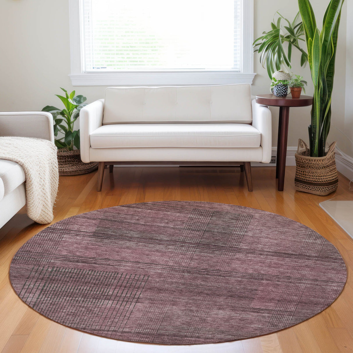Machine Washable Indoor/ Outdoor Chantille Contemporary Imprints Rug