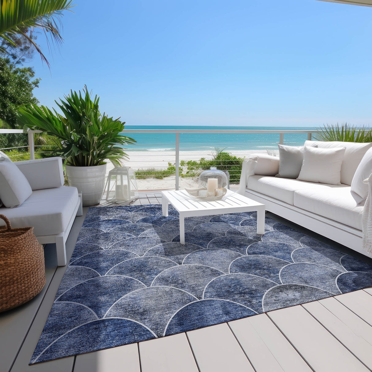 Machine Washable Indoor/ Outdoor Chantille Contemporary Rug