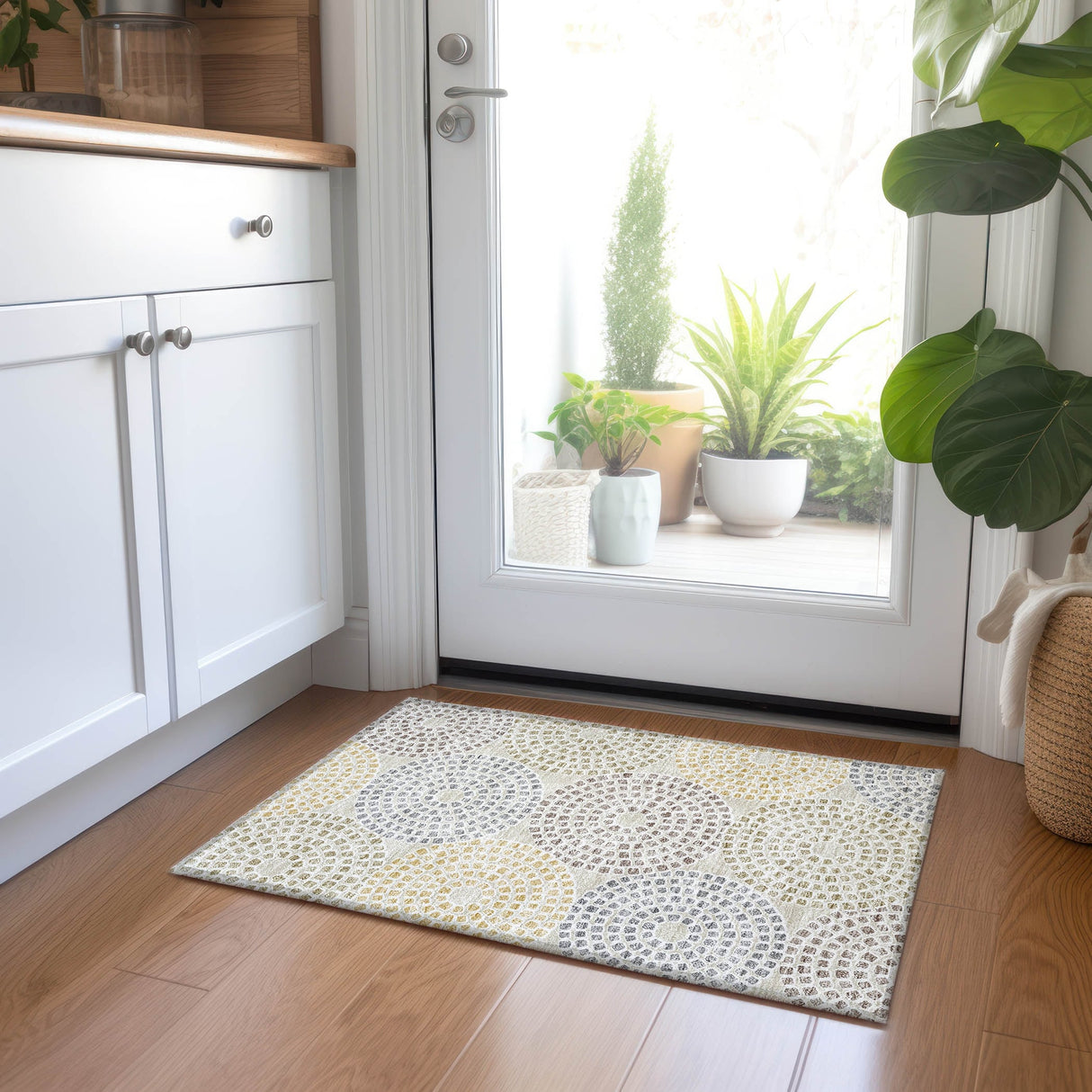 Machine Washable Indoor/ Outdoor Chantille Contemporary Rug