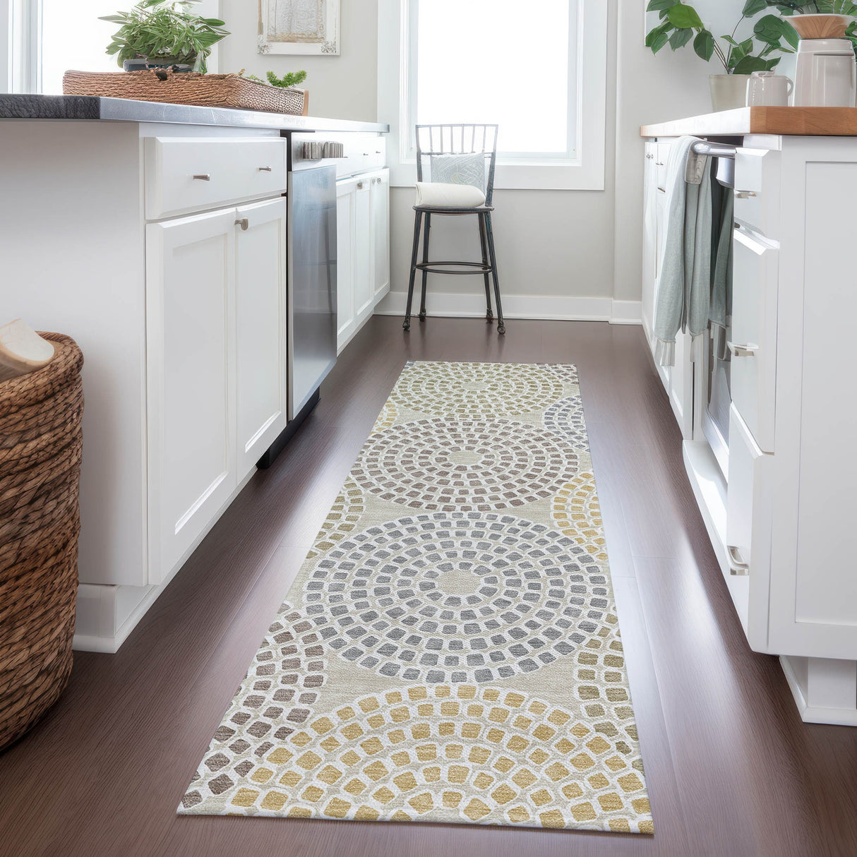 Machine Washable Indoor/ Outdoor Chantille Contemporary Rug