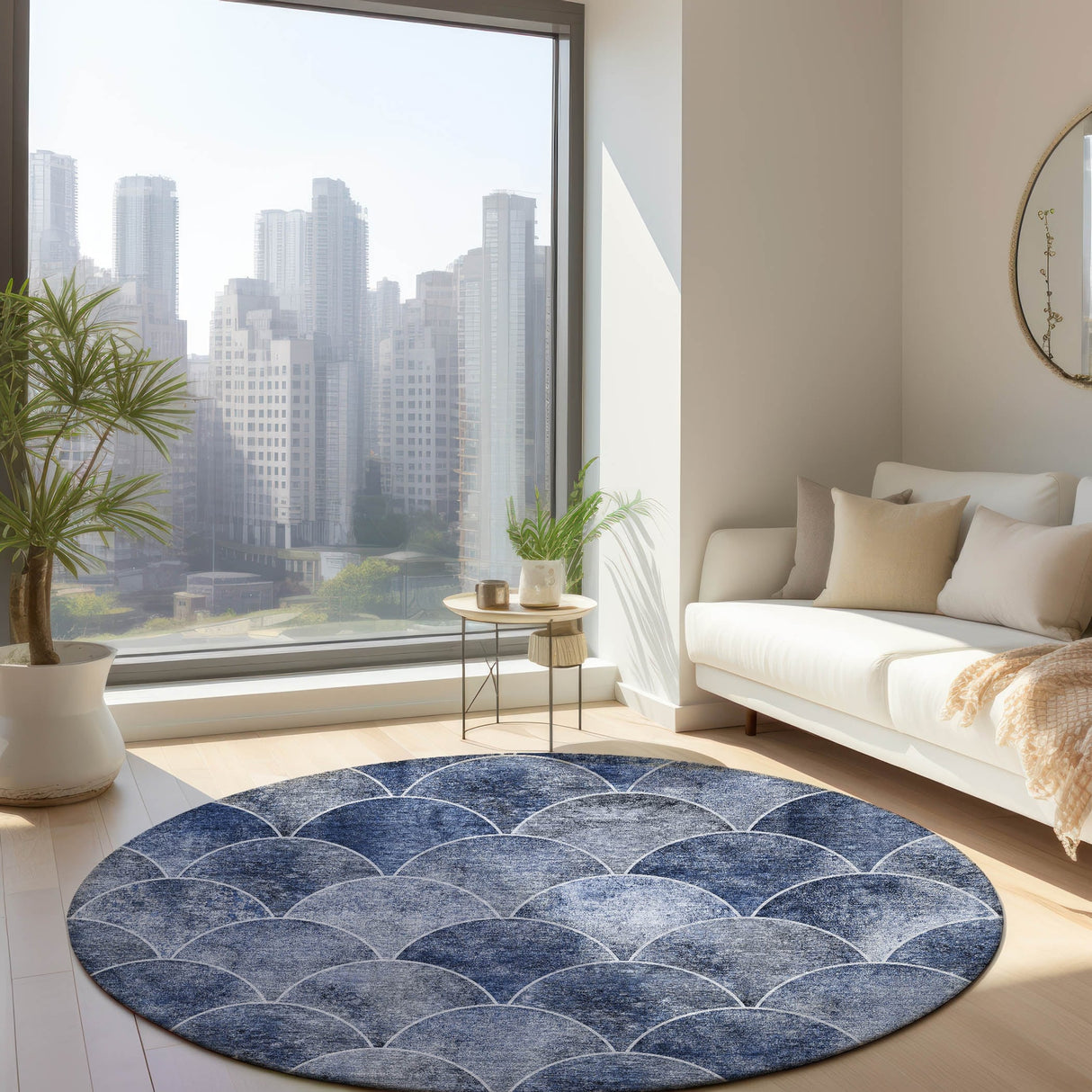 Machine Washable Indoor/ Outdoor Chantille Contemporary Rug