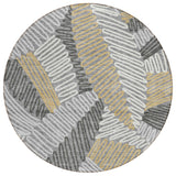 Machine Washable Indoor/ Outdoor Chantille Contemporary Squiggles Rug