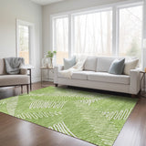 Machine Washable Indoor/ Outdoor Chantille Contemporary Squiggles Rug