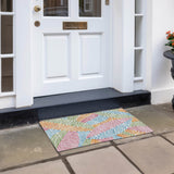Machine Washable Indoor/ Outdoor Chantille Contemporary Squiggles Rug