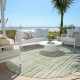 Machine Washable Indoor/ Outdoor Chantille Contemporary Stripes Rug