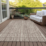Machine Washable Indoor/ Outdoor Chantille Contemporary Stripes Rug