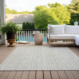 Machine Washable Indoor/ Outdoor Chantille Contemporary Stripes Rug