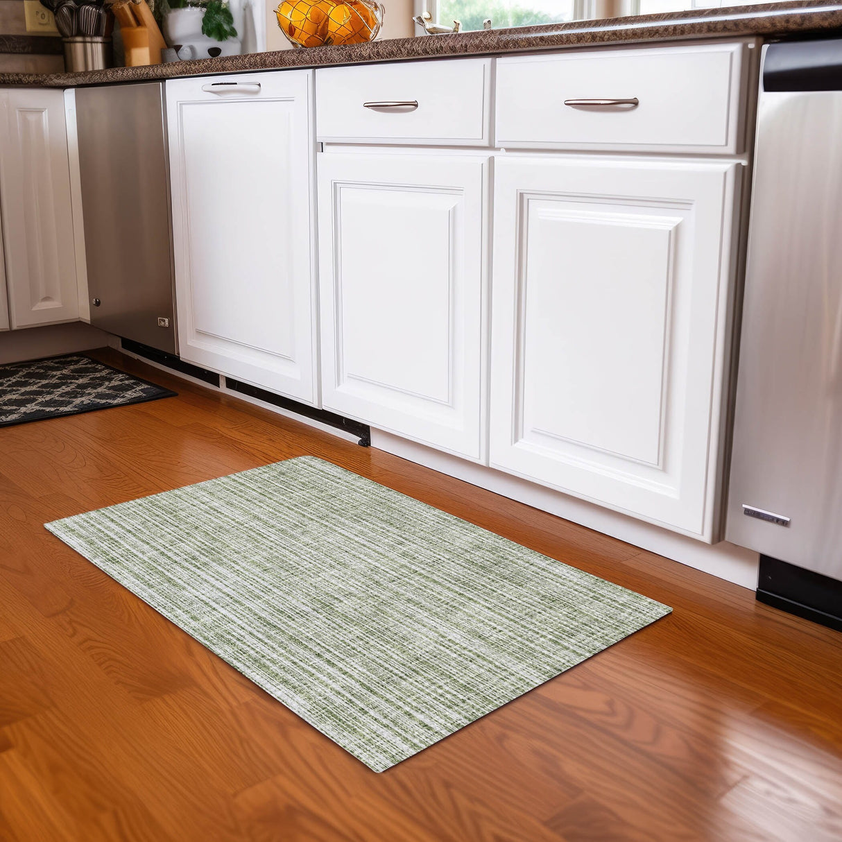Machine Washable Indoor/ Outdoor Chantille Contemporary Stripes Rug