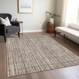 Machine Washable Indoor/ Outdoor Chantille Contemporary Stripes Rug