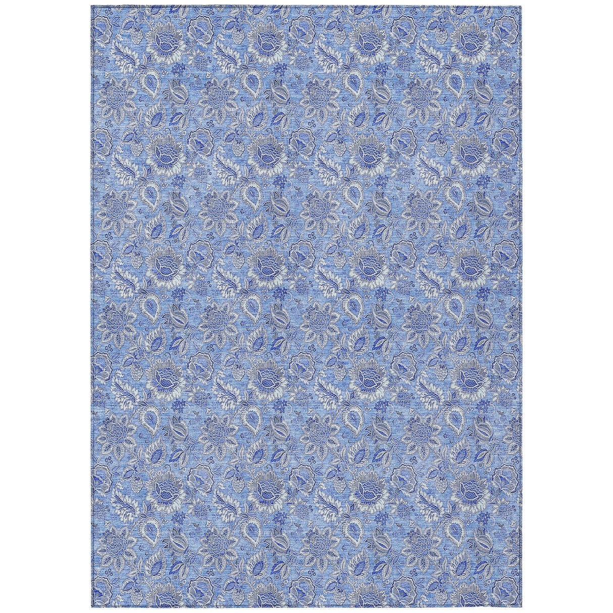 Machine Washable Indoor/ Outdoor Chantille Floral Farmhouse Rug