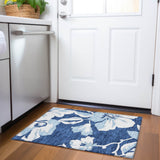 Machine Washable Indoor/ Outdoor Chantille Floral Rug