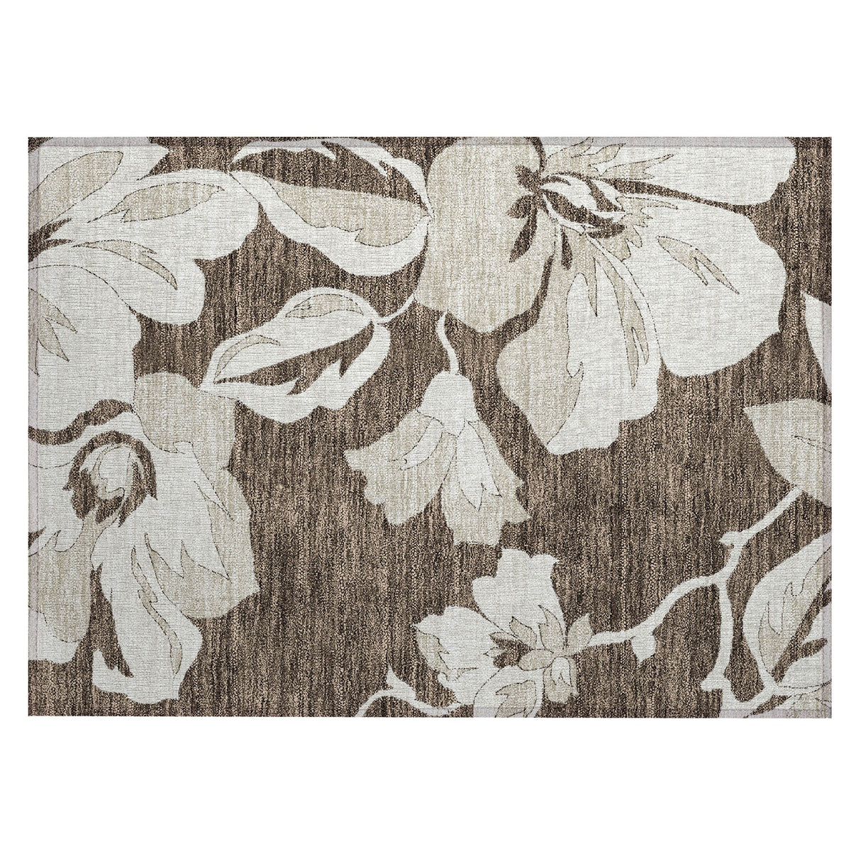 Machine Washable Indoor/ Outdoor Chantille Floral Rug
