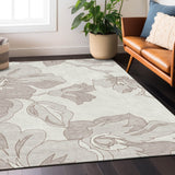 Machine Washable Indoor/ Outdoor Chantille Floral Rug