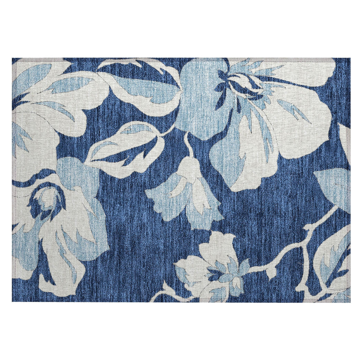 Machine Washable Indoor/ Outdoor Chantille Floral Rug