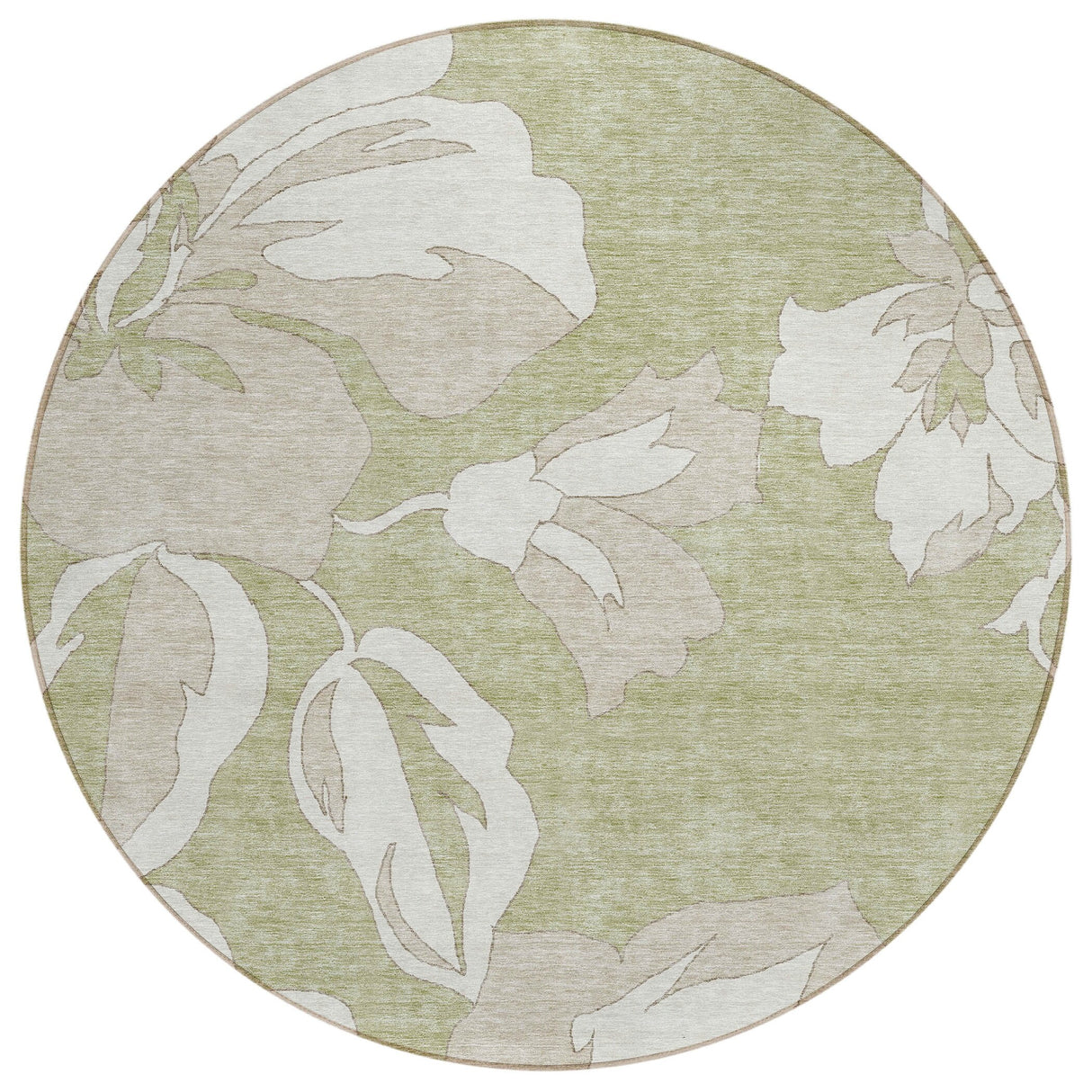 Machine Washable Indoor/ Outdoor Chantille Floral Rug