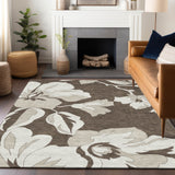 Machine Washable Indoor/ Outdoor Chantille Floral Rug