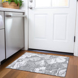 Machine Washable Indoor/ Outdoor Chantille Floral Rug