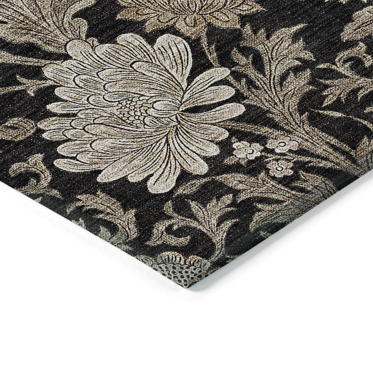 Machine Washable Indoor/ Outdoor Chantille Floral Rug