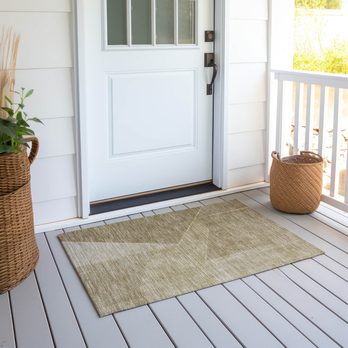 Machine Washable Indoor/ Outdoor Chantille Geo Modern Rug