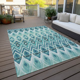 Machine Washable Indoor/ Outdoor Chantille Geometric Boho Rug