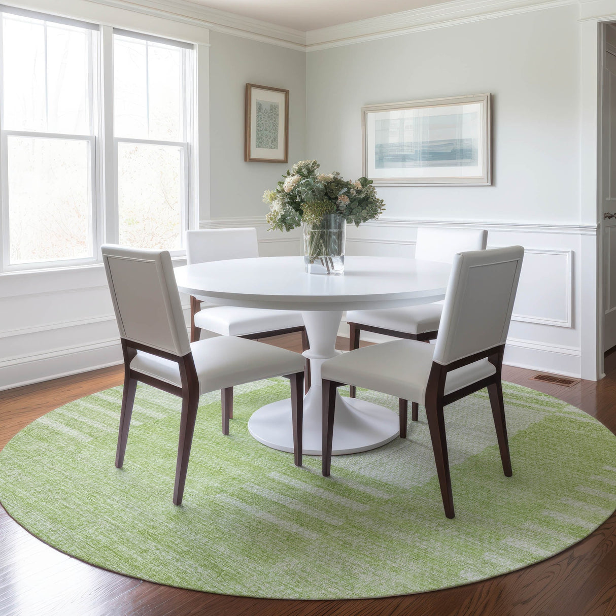 Machine Washable Indoor/ Outdoor Chantille Geometric Contemporary Rug