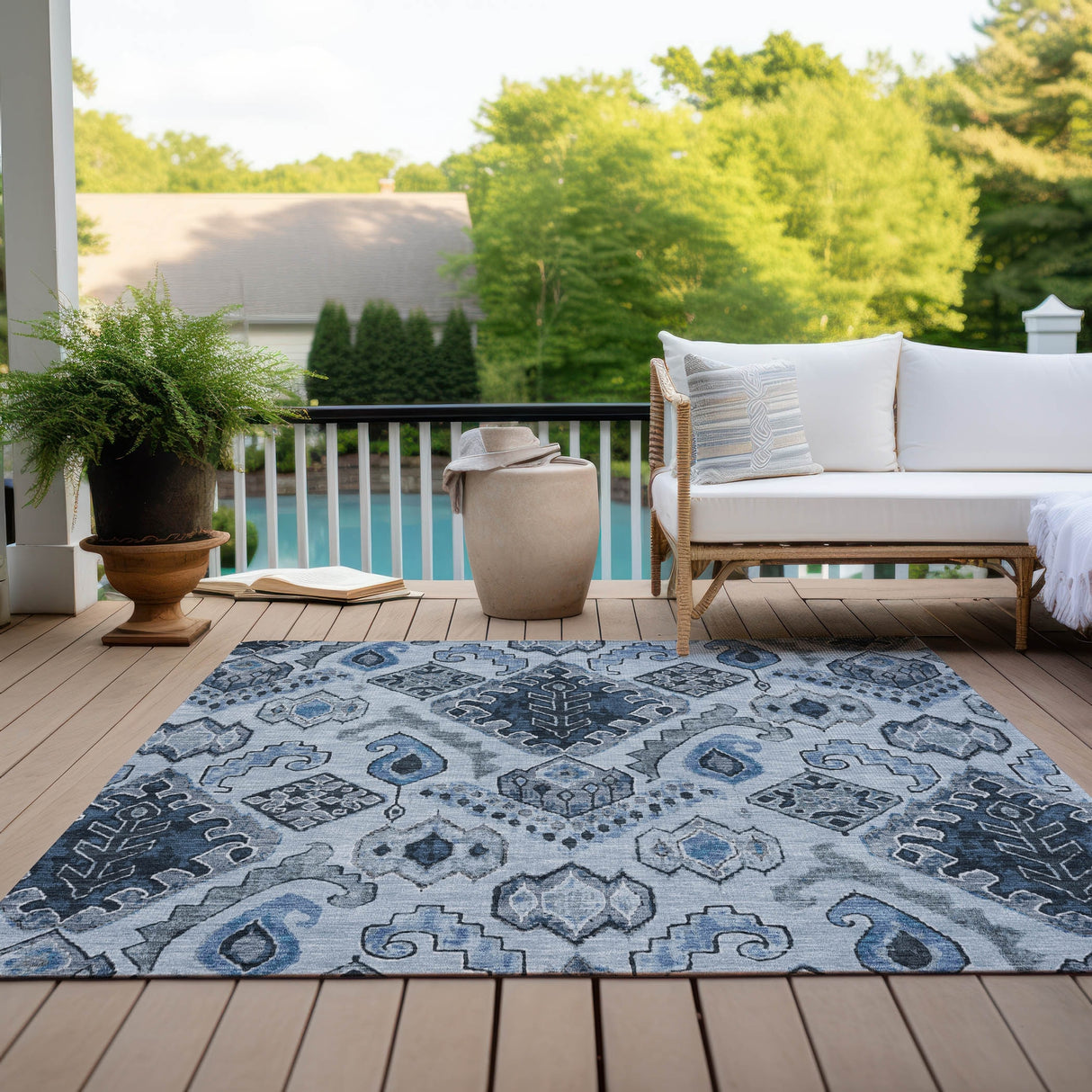 Machine Washable Indoor/ Outdoor Chantille Global Boho Rug
