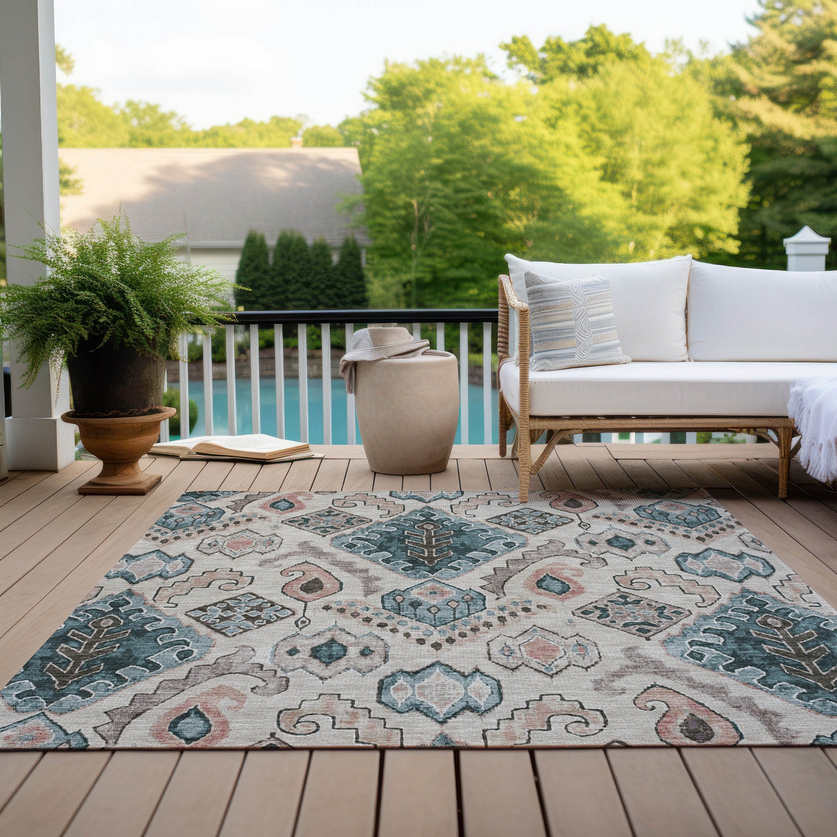 Machine Washable Indoor/ Outdoor Chantille Global Boho Rug