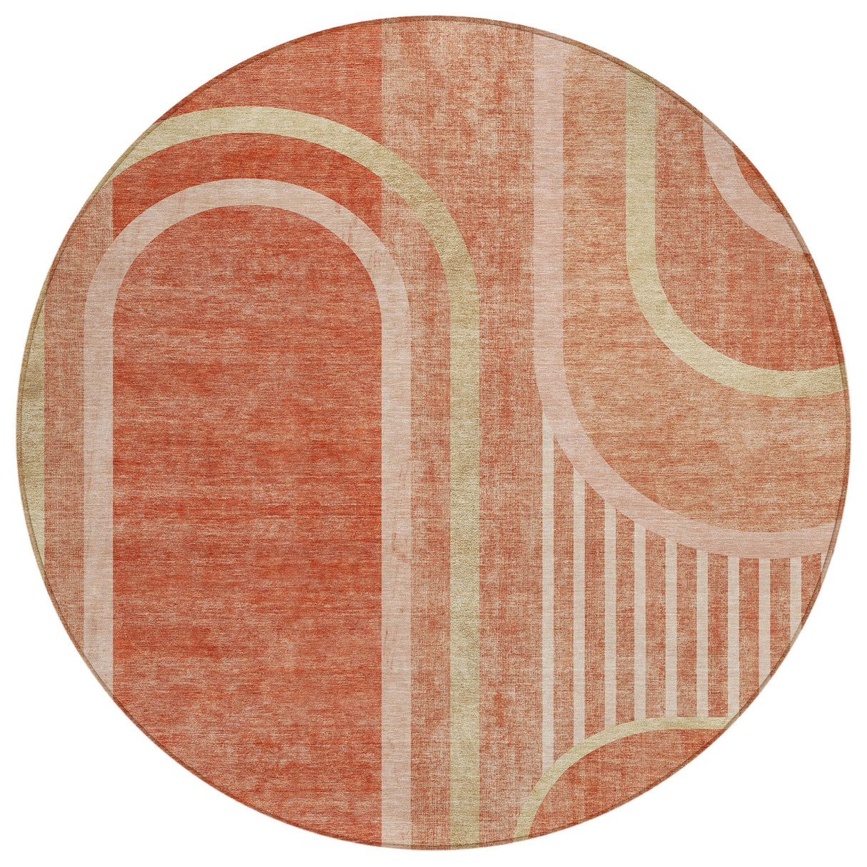 Machine Washable Indoor/ Outdoor Chantille Mid Century Modern Rug