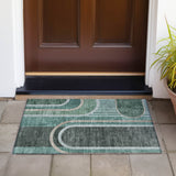 Machine Washable Indoor/ Outdoor Chantille Mid Century Modern Rug