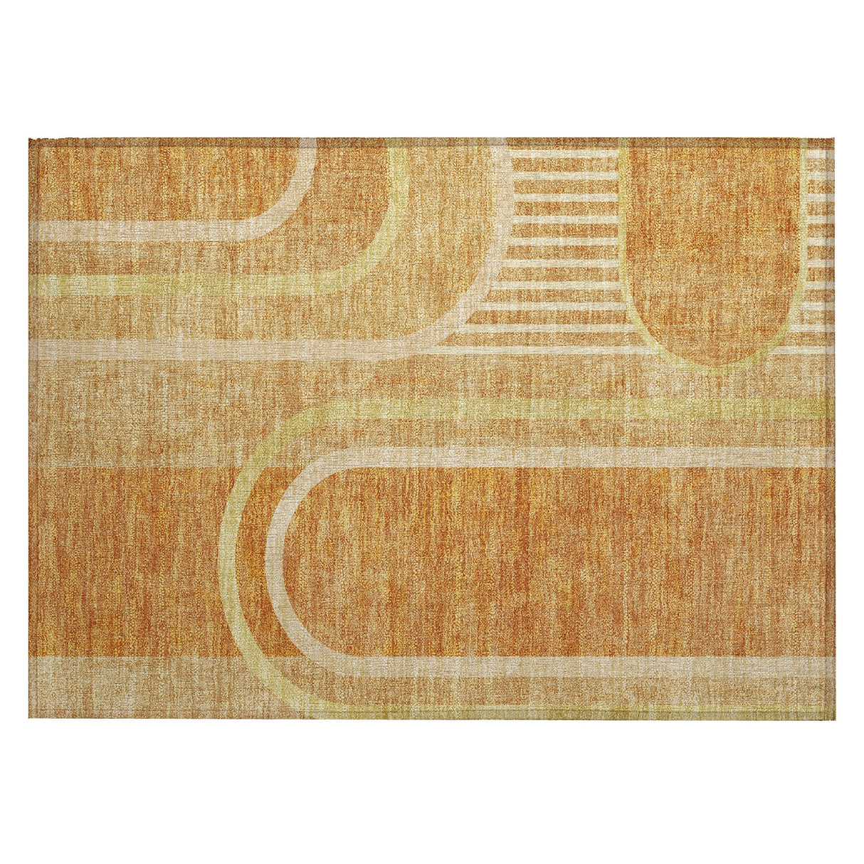 Machine Washable Indoor/ Outdoor Chantille Mid Century Modern Rug