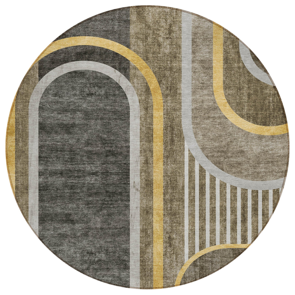 Machine Washable Indoor/ Outdoor Chantille Mid Century Modern Rug