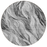 Machine Washable Indoor/ Outdoor Chantille Moden Waves Rug