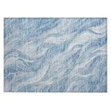 Machine Washable Indoor/ Outdoor Chantille Moden Waves Rug