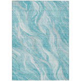 Machine Washable Indoor/ Outdoor Chantille Moden Waves Rug