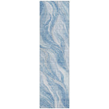 Machine Washable Indoor/ Outdoor Chantille Moden Waves Rug