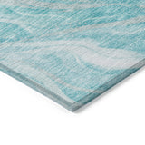 Machine Washable Indoor/ Outdoor Chantille Moden Waves Rug